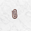Leopard Heart Jumbo PaperClip - Brown
