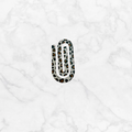 Leopard Heart Jumbo Paper Clip - White